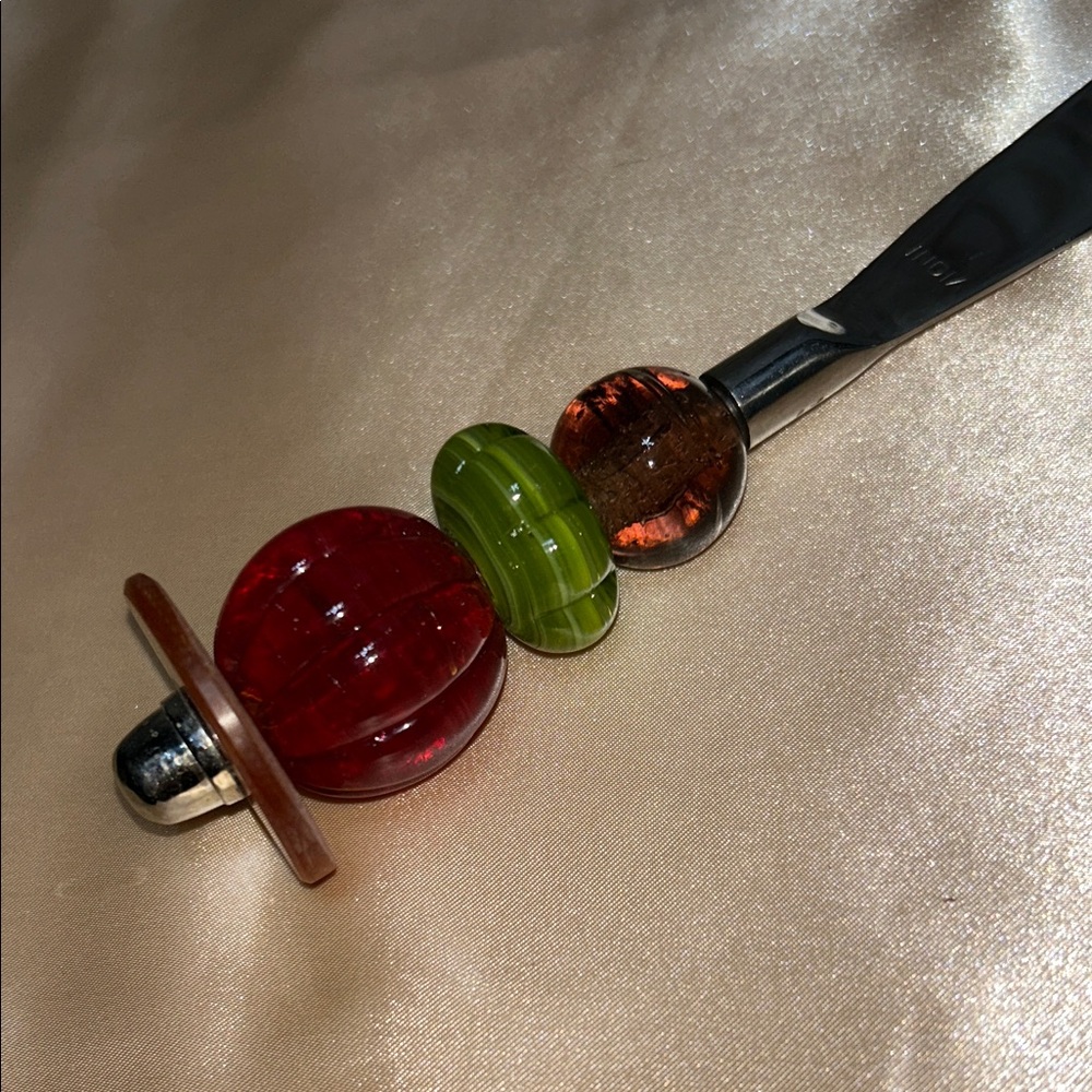 Colorful Beaded Cheese Spreader - Picture 6 of 11
